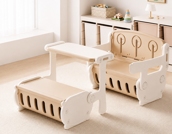 Kids Foldable Sofa Study Set